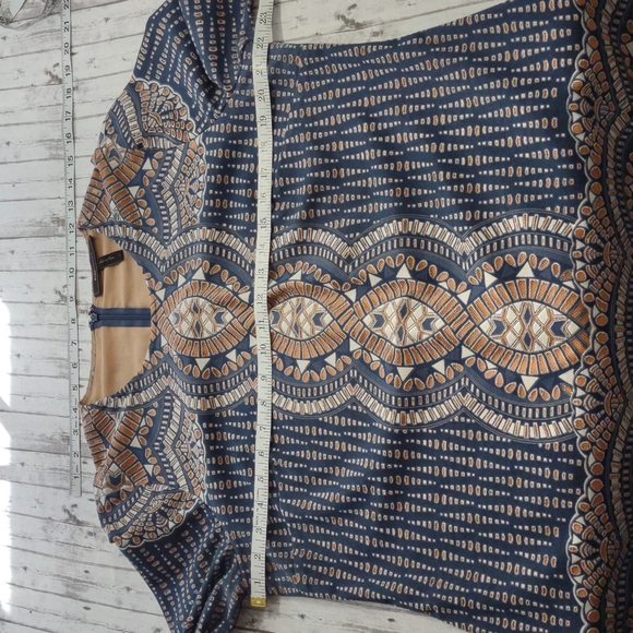 NWOT BCBGMaxAzriaAllina Printed Dress Dark Ink Combo - Picture 6 of 13